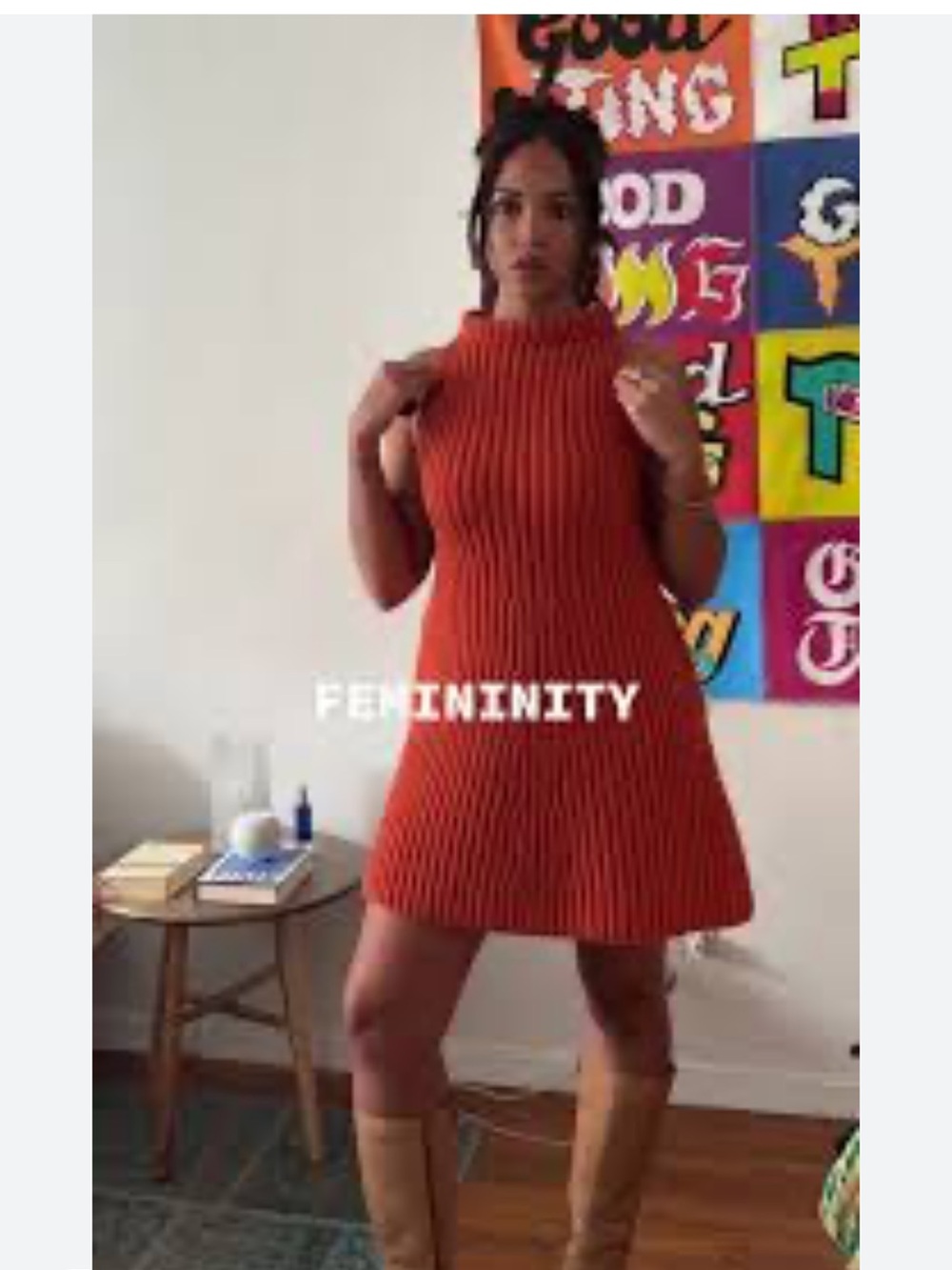 Stella McCartney Vibrant Orange Knit Dress mini - Picture 3 of 5